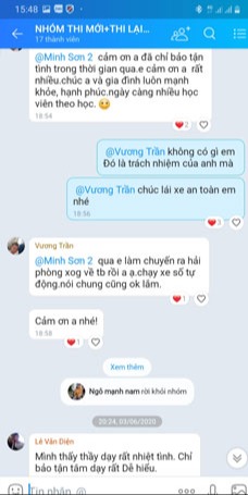 Nhận xét của học viên